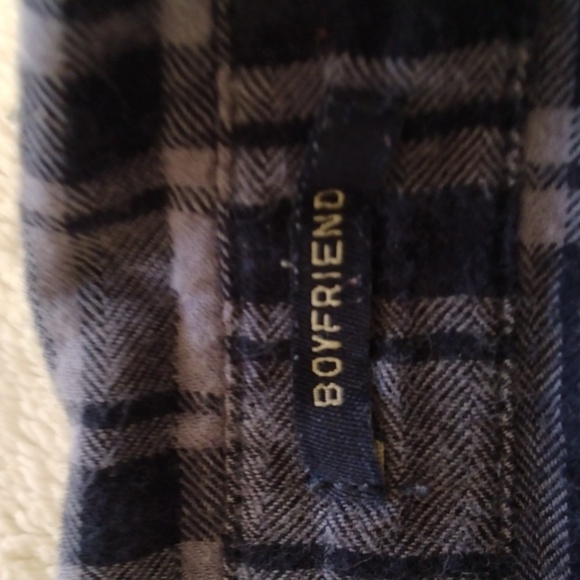 Abercrombie & Fitch Navy and Powder Blue  Plaid 100 % Cotton Shirt Size Small​ - Picture 11 of 15
